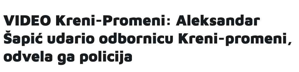 VIDEO Kreni-Promeni: Aleksandar Šapić udario odbornicu Kreni-promeni, odvela ga policija